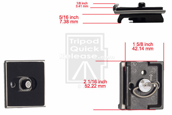 Small Quick 3/8 Screw Anti Rotate Release Plate 