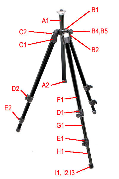 3011BN tripod parts