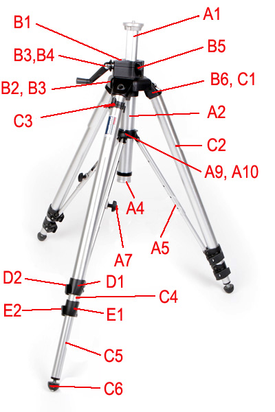 Bogen 475 silver tripod